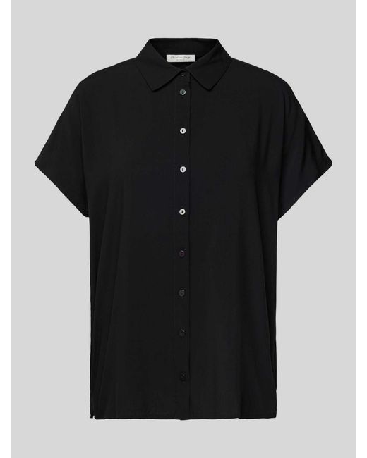 Christian Berg Women Regular Fit Overhemdblouse Met Kapmouwen in het Black