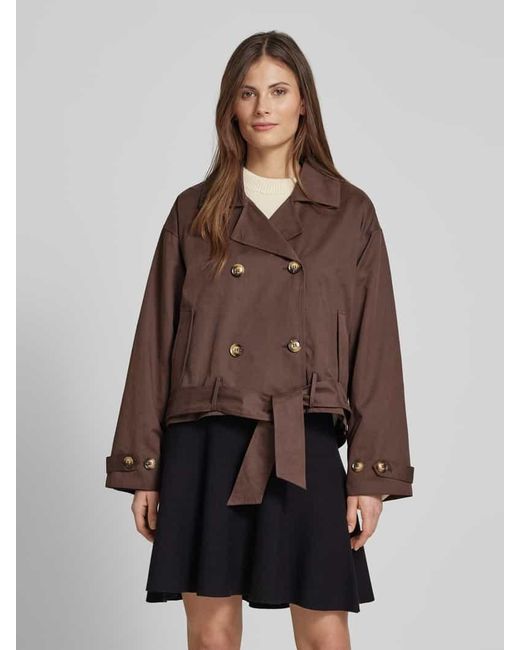 Neo Noir Brown Jacke Mit Bindegürtel Modell 'Sia'