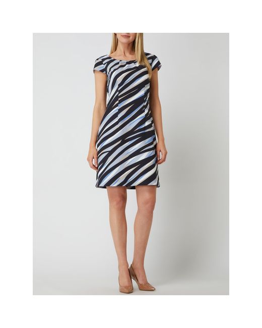 Betty Barclay Jurk Met All over Motief in het Blauw Lyst NL