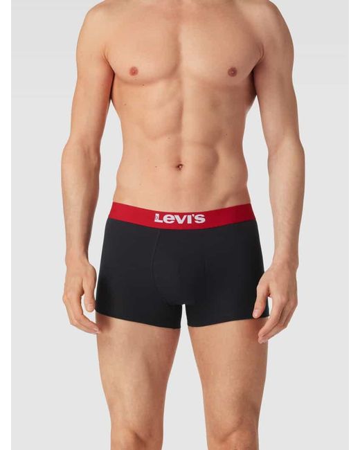 Levi's Trunks Mit Elastischem Logo-Bund Modell 'Solid Basic Trunk' in Red für Herren