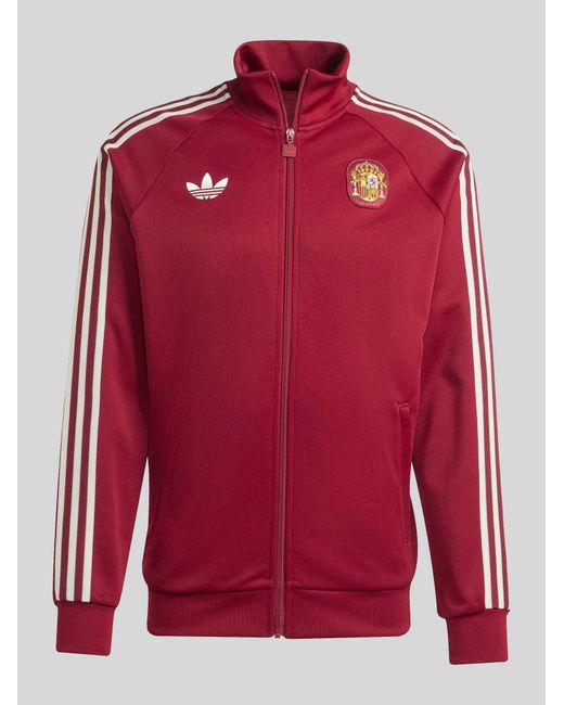 Adidas Originals Regular Fit Trainingsjack Spanje Met Katoen in het Red voor heren