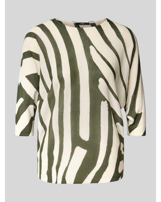 Zero Gebreide Pullover Met 3/4-mouwen in het Natural