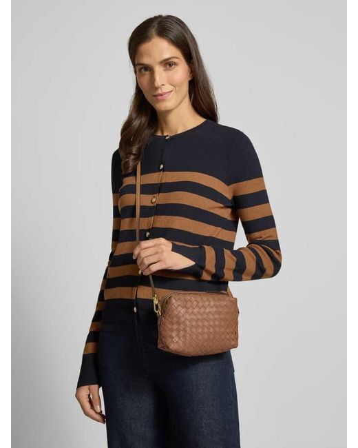 Abro⁺ Brown Umhängetasche mit Strukturmuster Modell 'Kaia'