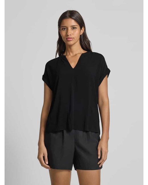Tom Tailor Black Relaxed Fit Blusenshirt aus reiner Viskose