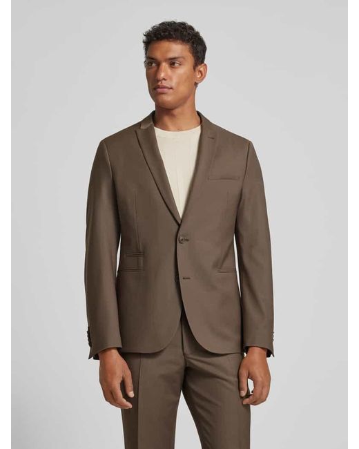 Drykorn Slim Fit Anzug mit Webmuster Modell 'IRVING' in Brown für Herren