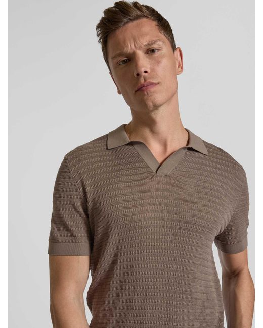 Drykorn Regular Fit Poloshirt Met V-hals in het Brown voor heren