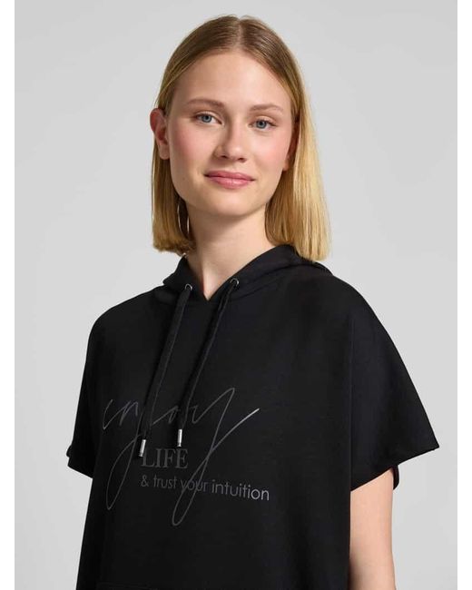 Soya Concept Black Sweatkleid mit Kapuze Modell 'BANU'