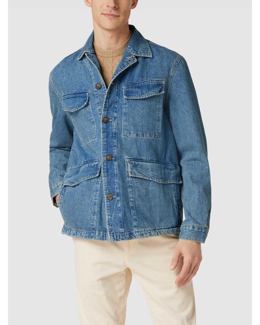 Mango Jeansjacke auf Baumwolle Modell 'Jacket paul' in Blue für Herren