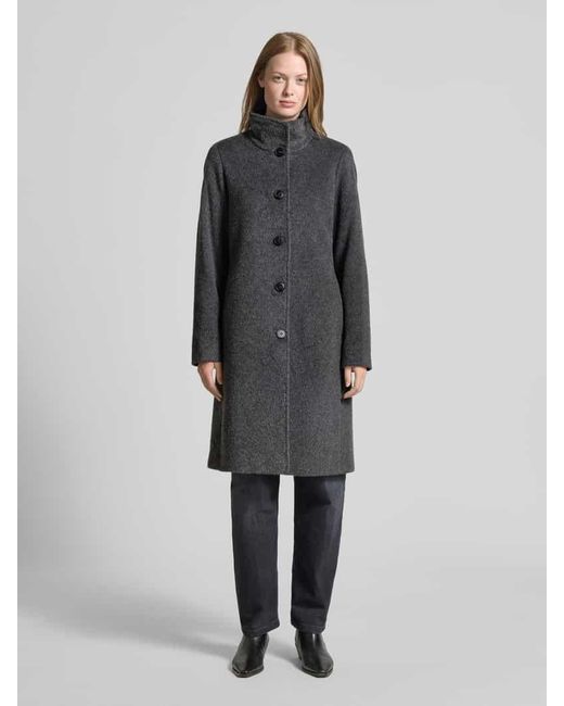 Fuchs & Schmitt Gray Wollmantel mit Stehkragen