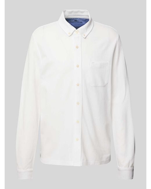 Fynch-Hatton Vrijetijdsoverhemd Met Button-downkraag in het White voor heren