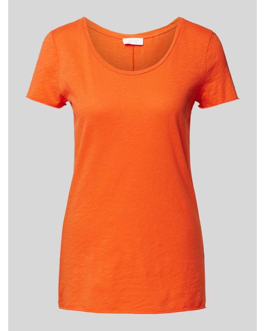 Rich & Royal T-shirt Met Ronde Hals in het Orange