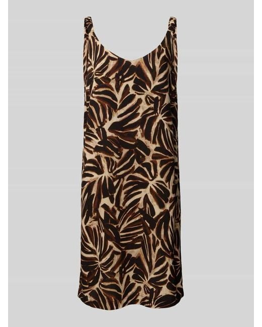 Soya Concept Multicolor Knielanges Kleid Aus Viskose Mit V-Ausschnitt