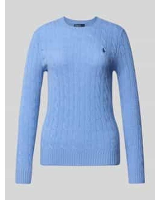 Polo Ralph Lauren Gebreide Pullover Van Een Mix Van Wol En Kasjmier, Model 'Julianna' in het Blue