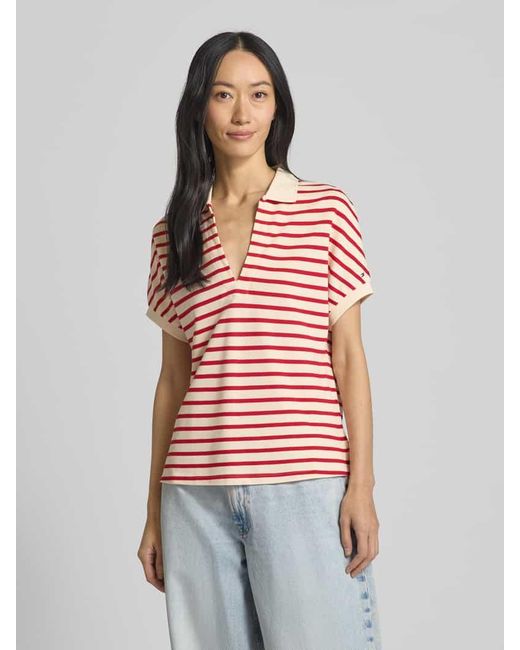 Tommy Hilfiger Red Relaxed Fit T-Shirt aus Lyocell-Mix