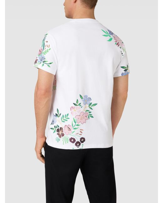 Verpersoonlijking Concurreren Gom Guess T-shirt Met Bloemenprint, Model 'flower' in het Wit voor heren | Lyst  NL