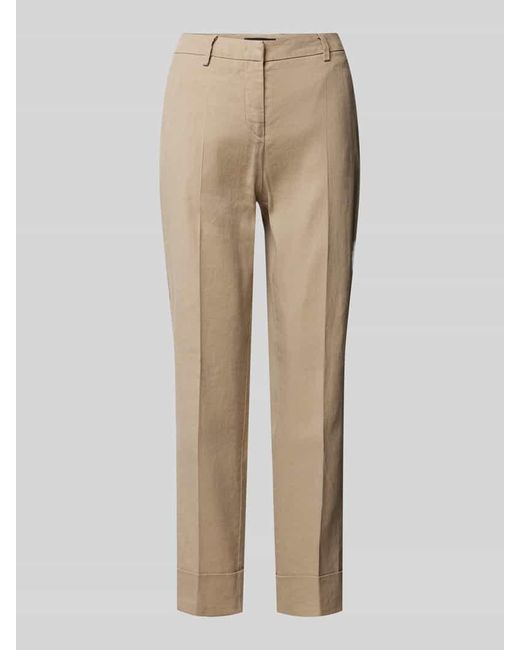 Cambio Natural Regular Fit Leinenhose mit Gürtelschlaufen Modell 'KRYSTAL'
