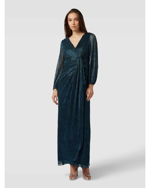 Adrianna Papell Blue Abendkleid im schimmernden Design
