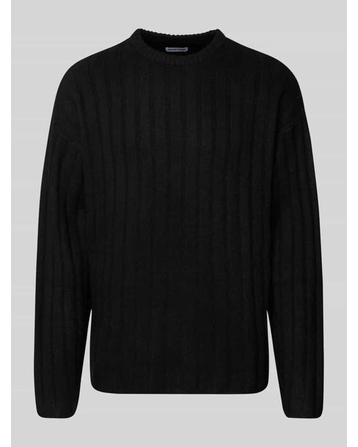 Jack & Jones Strickpullover mit gerippten Abschlüssen Modell 'BRADLEY' in Black für Herren