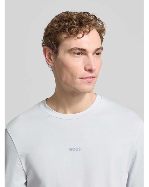 Boss Regular Fit Shirt Met Lange Mouwen Van Katoenmix Model 'Tchark' in het White voor heren