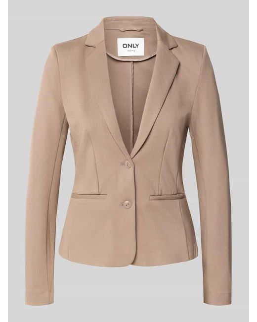 ONLY Natural Regular Fit Blazer aus Viskose-Mix Modell 'POPTRASH LIFE'