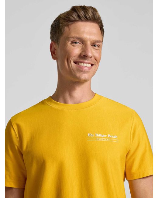 Tommy Hilfiger Regular Fit T-Shirt Van Puur Katoen in het Yellow voor heren