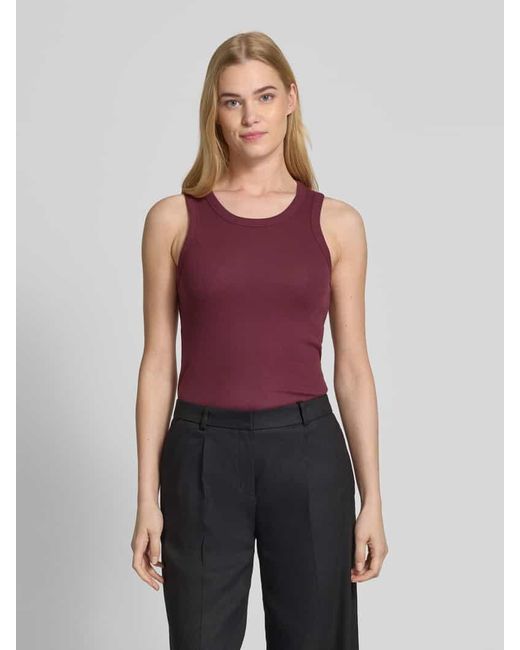 Opus Purple Tanktop mit gerippten Abschlüssen Modell 'Ilesso'