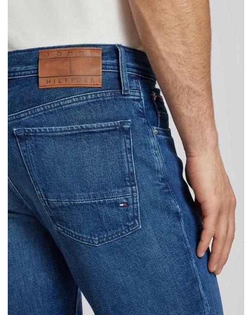 Tommy Hilfiger Regular Fit Jeansshorts im 5-Pocket-Design Modell 'BROOKLYN' in Blue für Herren