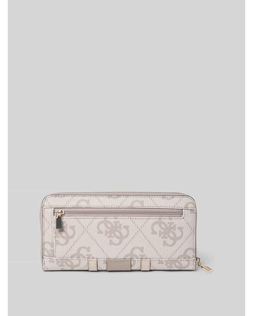 Guess Natural Portemonnaie mit Label-Applikation Modell 'ERENIA'