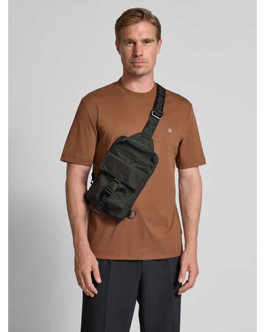 HUGO Schultertasche mit Label Print in Black für Herren