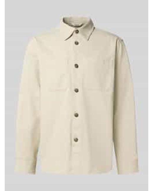SELECTED Regular Fit Overhemdjack Van Puur Katoen, Model 'Travis' in het Natural voor heren