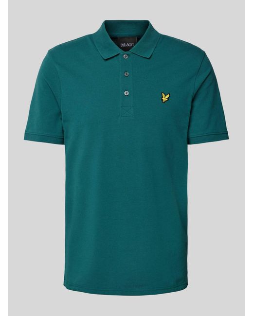 Lyle & Scott Slim Fit Poloshirt Met Logopatch in het Green voor heren