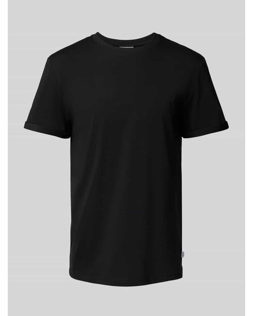Les Deux T-Shirt mit Rundhalsausschnitt Modell 'Norregaard' in Black für Herren
