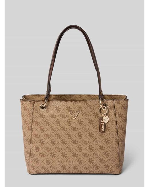 Guess Natural Handtasche mit Label-Applikation Modell 'NOELLE NOEL TOTE'