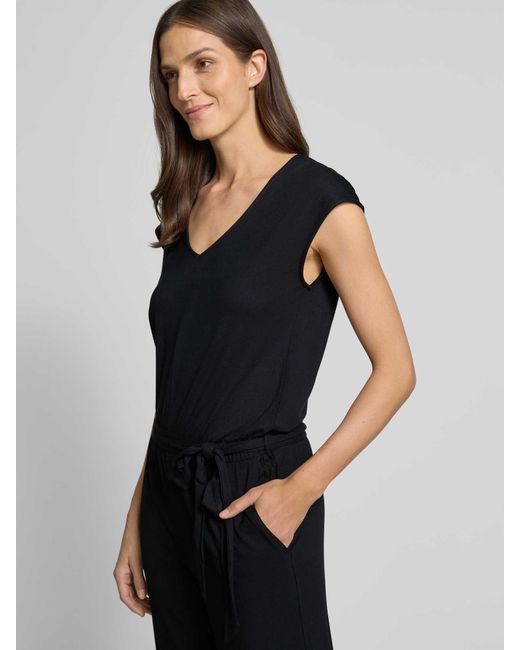 Tom Tailor Regular Fit Jumpsuit Met Strikceintuur in het Black