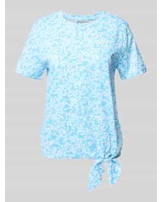 Tom Tailor Regular Fit T-shirt Met Knoopdetail in het Blue
