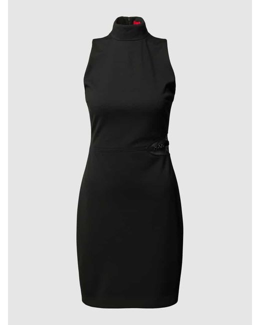 HUGO Black Kleid mit Label-Detail Modell 'Kirine'