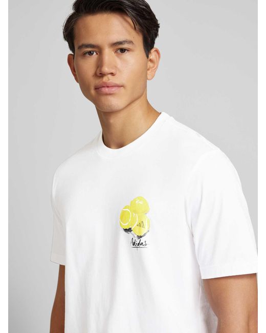 Adidas T-shirt Met Labelprint in het White voor heren