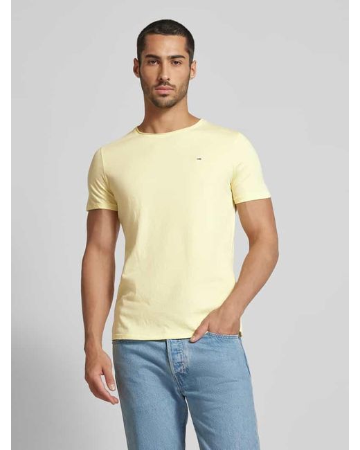 Tommy Hilfiger Slim Fit T-Shirt mit Rundhalsausschnitt in Yellow für Herren