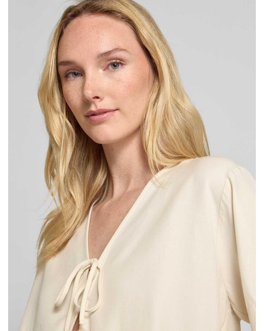 SELECTED Blouseshirt Met Vetersluiting in het Natural