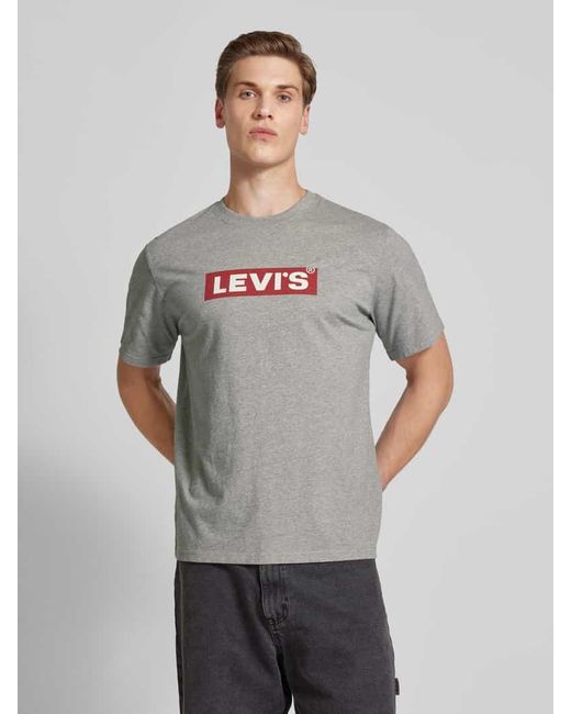 Levi's T-Shirt mit Logo-Print in Gray für Herren