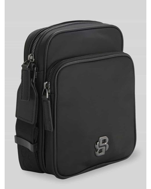 Boss Umhängetasche aus Twill Modell 'B_ICON_NS CROSSB' in Black für Herren