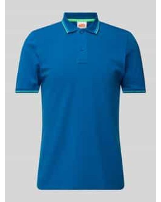 Sundek Poloshirt Met Korte Knoopsluiting in het Blue voor heren
