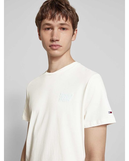 Tommy Hilfiger Regular Fit T-shirt Van Puur Katoen Met Labelopschrift in het White voor heren