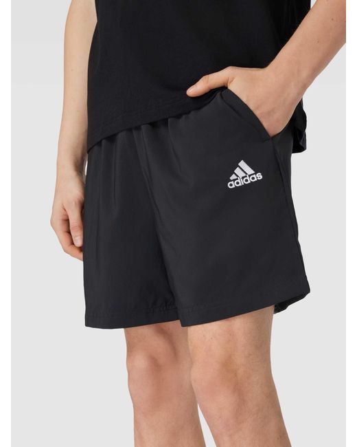 Adidas Korte Broek Met Labelstitching in het Black voor heren