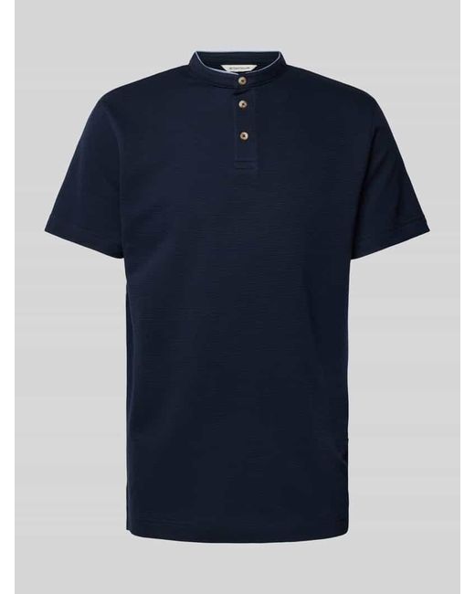 Tom Tailor Regular Fit Poloshirt mit Strukturmuster in Blue für Herren