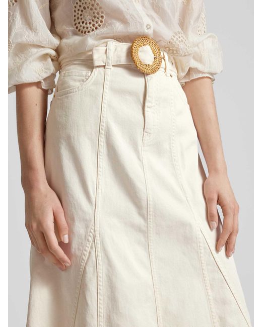 Ba&sh White Jeansrock mit Gürtel Modell 'TINNA'