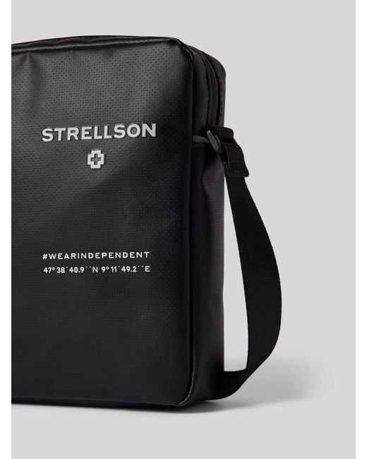 Strellson Schoudertas Met Labelprint in het Black voor heren