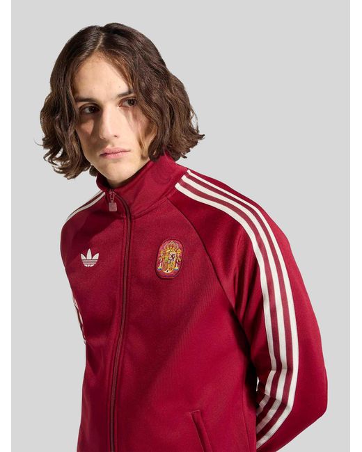 Adidas Originals Regular Fit Trainingsjack Spanje Met Katoen in het Red voor heren
