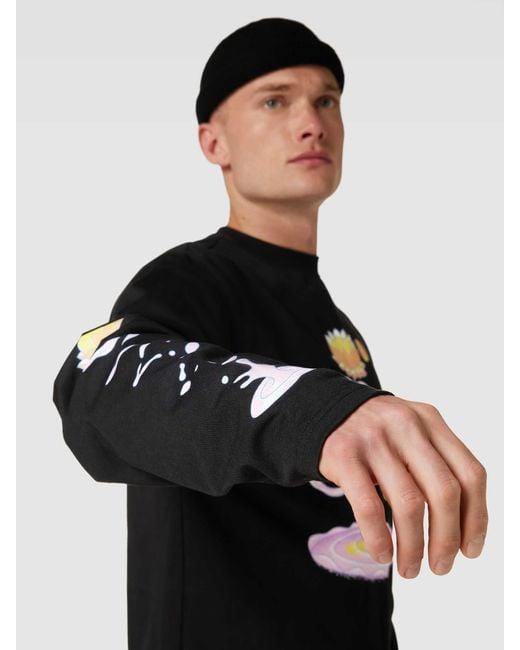 GmbH Sweatshirt mit Motiv-Print in Black für Herren