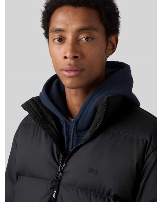 Levi's Regular Fit Steppjacke Label-Patch in Black für Herren